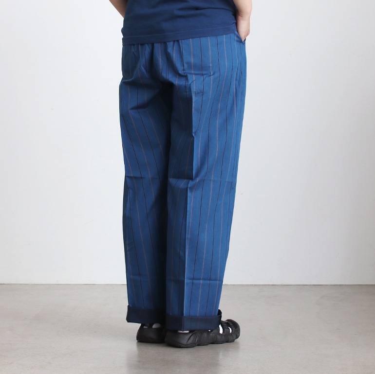 PUEBCO プエブコ｜COMFORT PANTS【COTTON STRIPE】Blue