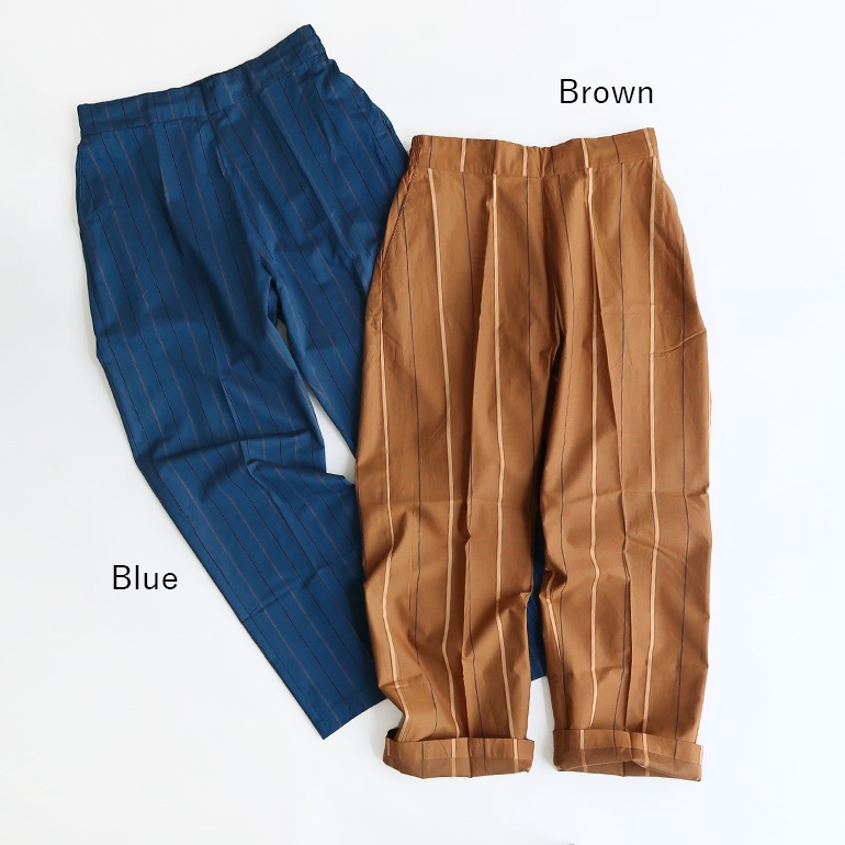 PUEBCO プエブコ｜COMFORT PANTS【COTTON STRIPE】Blue
