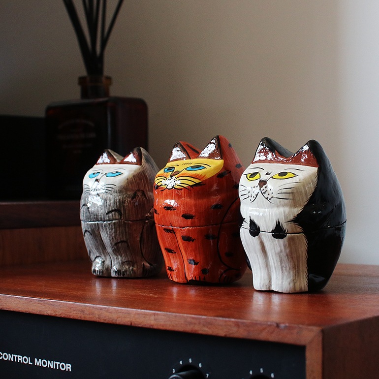 【取扱い終了/セール】DETAIL ディテール｜Papier Mache Standing Cat パピエ マシェ スタンディング キャット