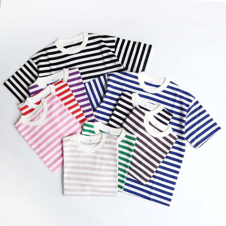 maillot マイヨ｜Tube Border Long S/S-Tee　CHERRY PINK