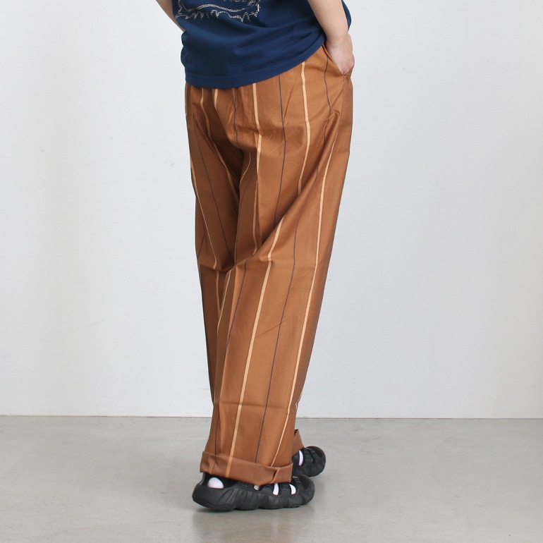 PUEBCO プエブコ｜COMFORT PANTS【COTTON STRIPE】Brown