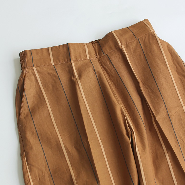 PUEBCO プエブコ｜COMFORT PANTS【COTTON STRIPE】Brown