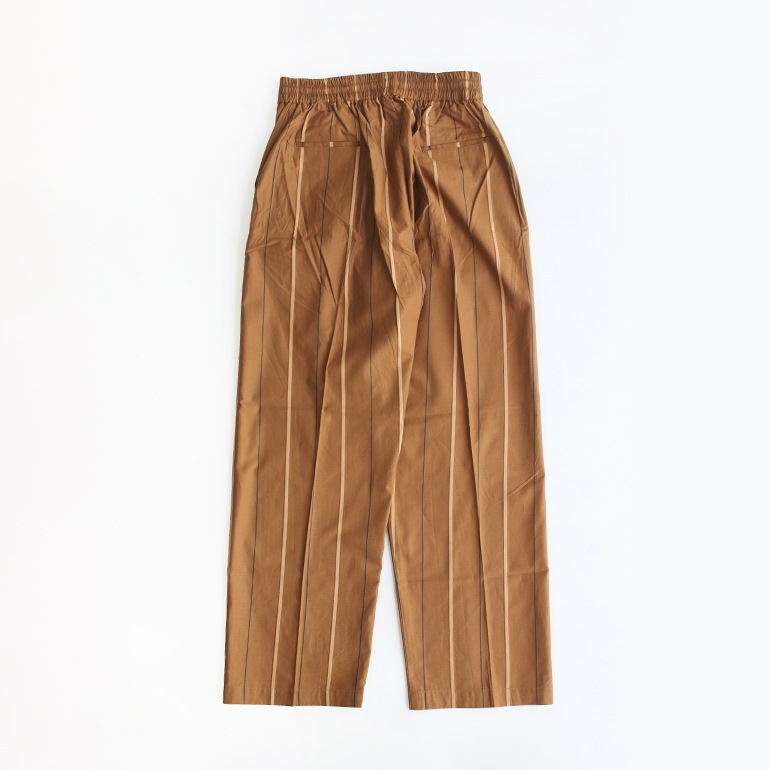 PUEBCO プエブコ｜COMFORT PANTS【COTTON STRIPE】Brown