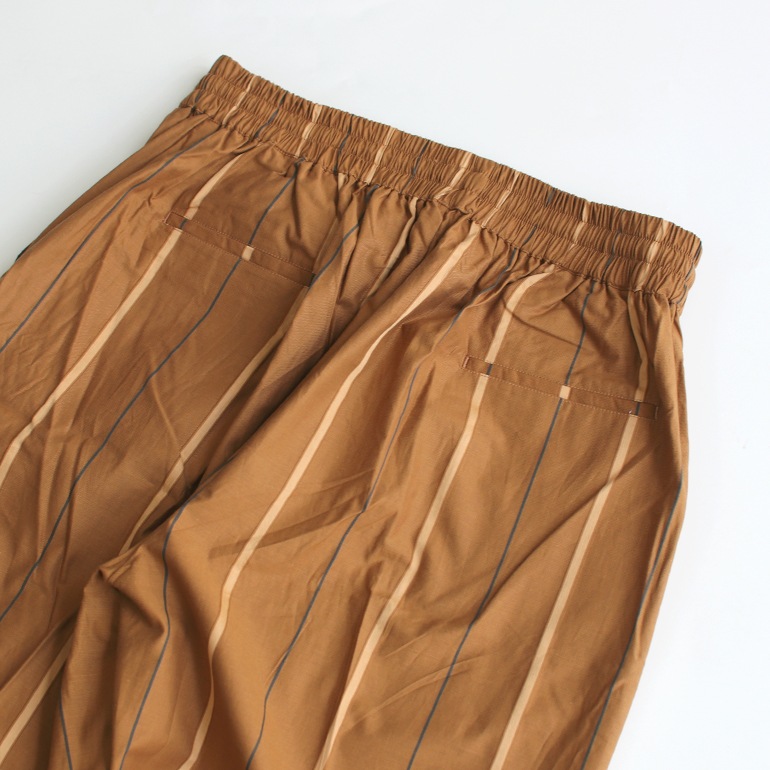 PUEBCO プエブコ｜COMFORT PANTS【COTTON STRIPE】Brown