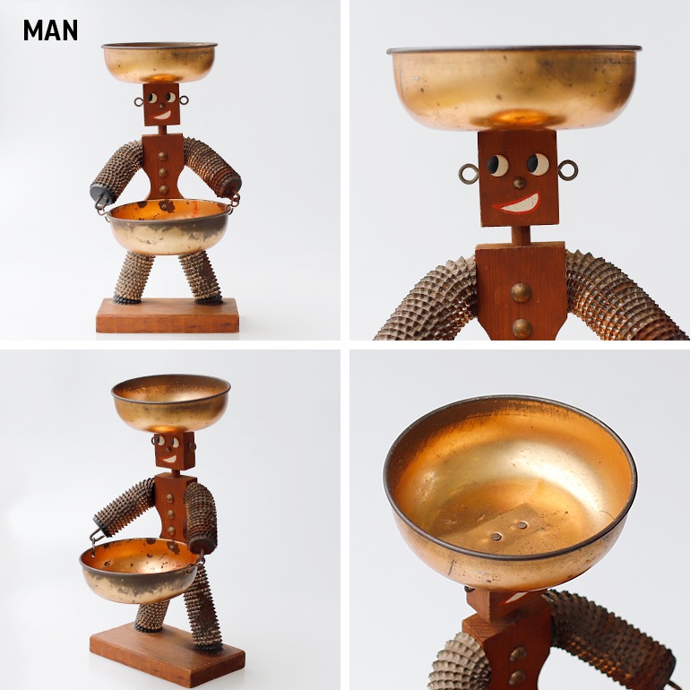 VINTAGE｜Folk Art Bottle Cap Couple
