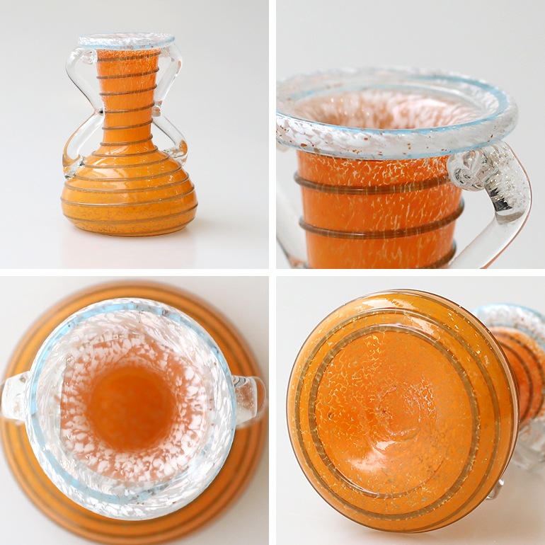 VINTAGE｜Czechoslovakia Art Glass Vase