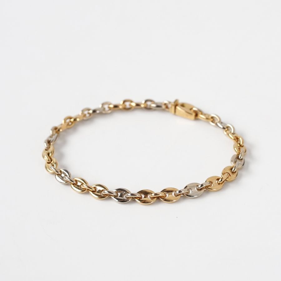 【VINTAGE】Cartier Marine Chain bracelet 18k YG/WG