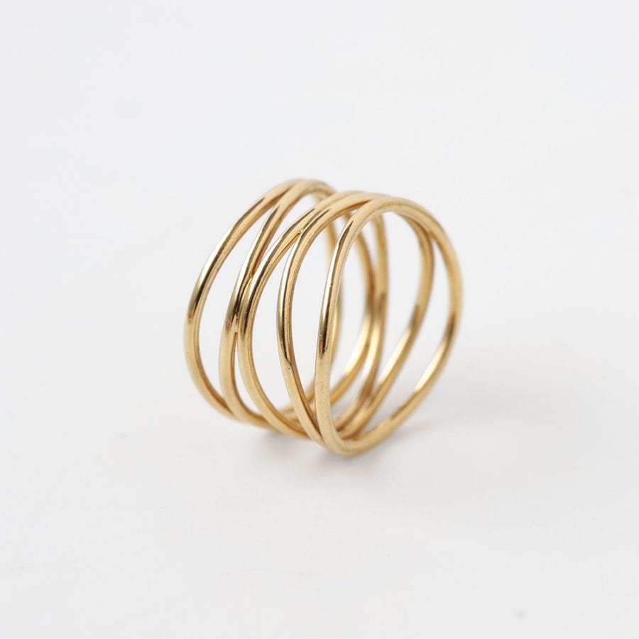 【USED】TIFFANY&Co. 18k Gold Elsa Peretti 5Row Wave Ring