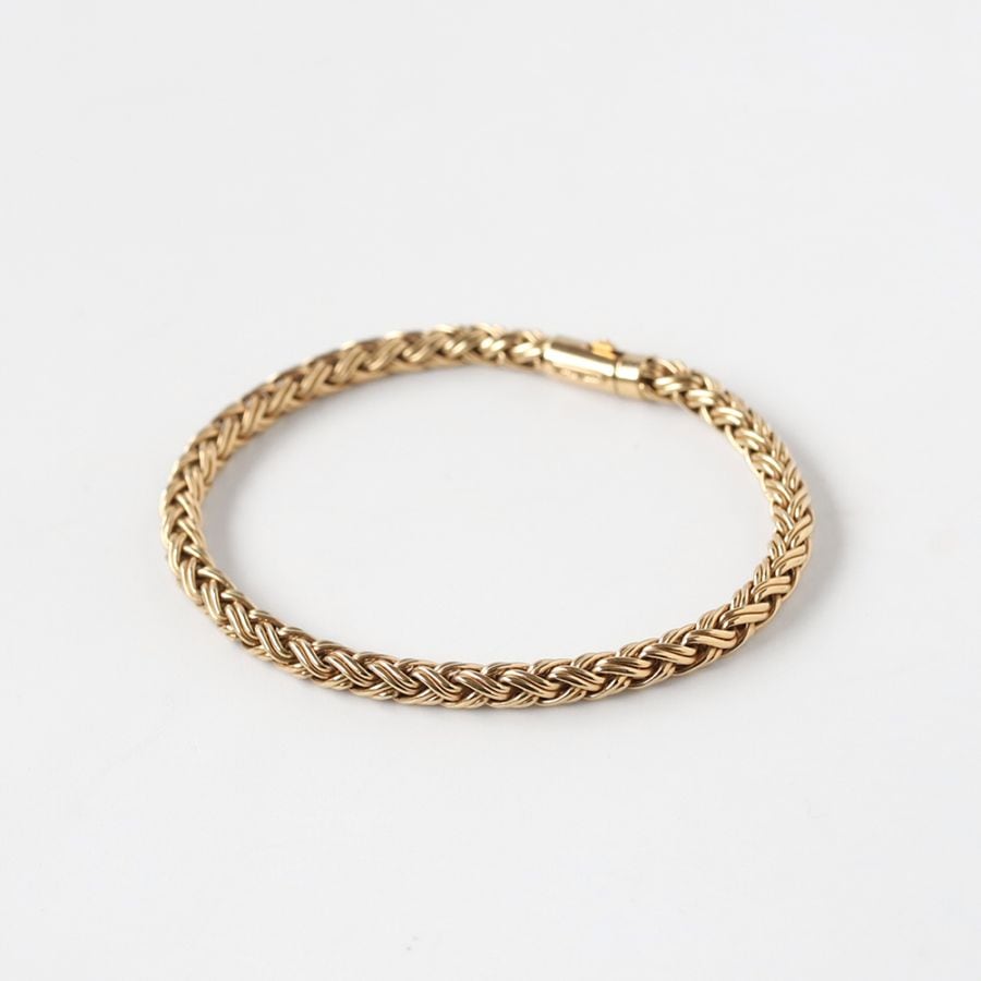 【1980s】TIFFANY&Co. 14k Gold Braid Chain Bracelet
