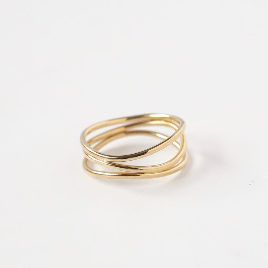 【OLD】TIFFANY&Co. Elsa Peretti 18k 3row Wave Ring