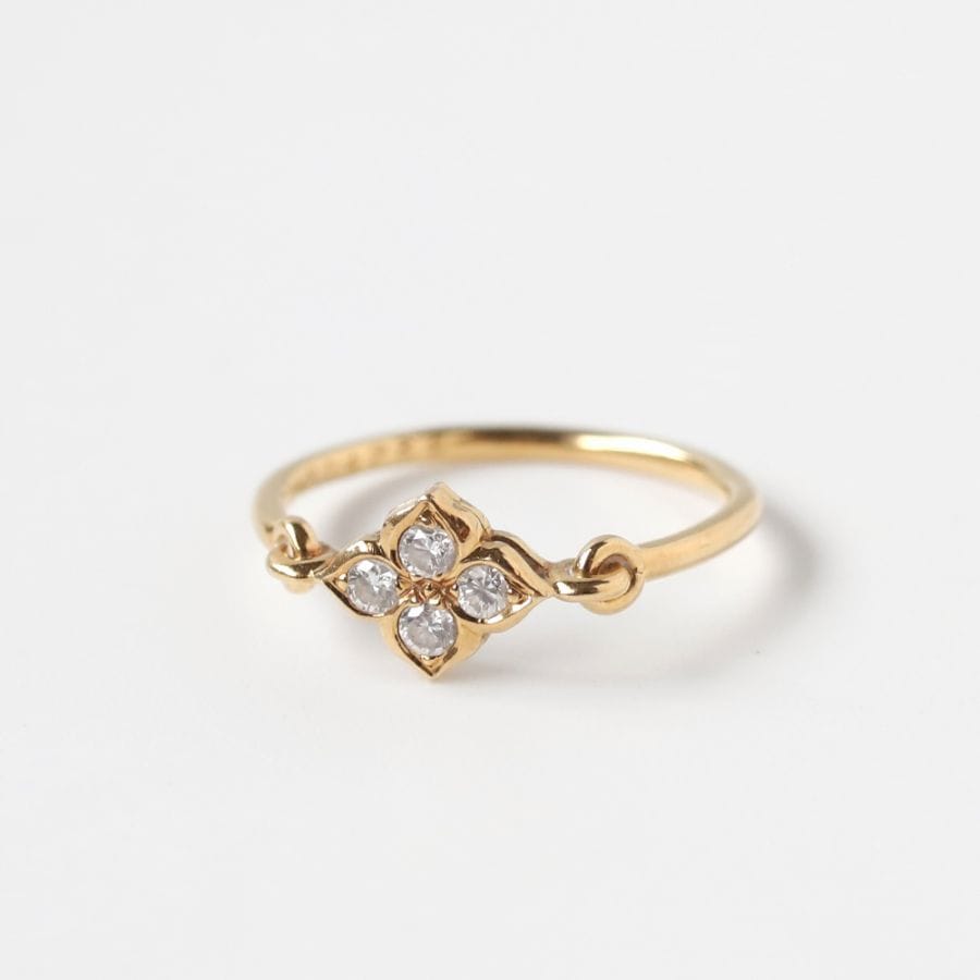 【VINTAGE】Cartier Hindu Diamond Ring 18k YG