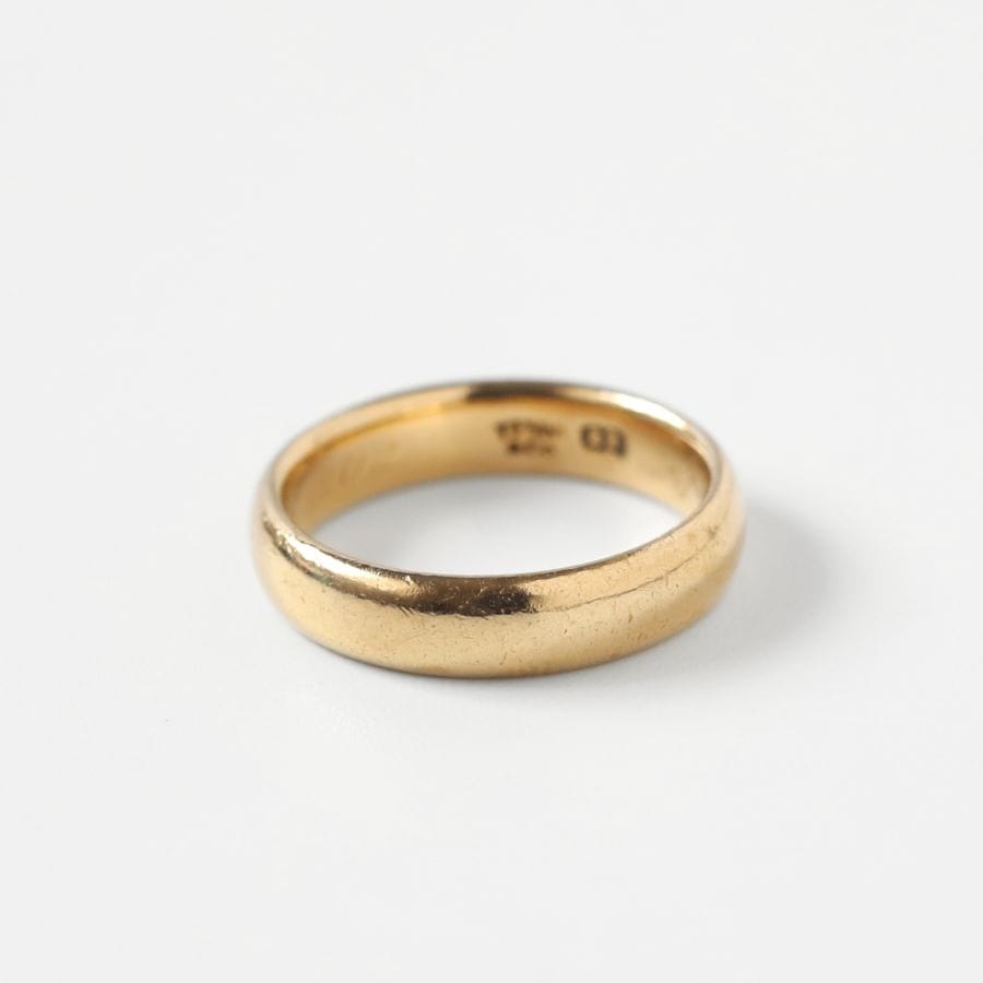【1902】TIFFANY&Co. Gold Band Ring 22k YG
