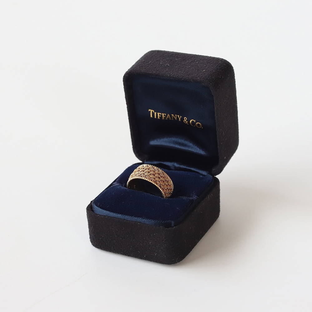【VINTAGE】TIFFANY&Co. 18k Gold Woven Mesh Ring