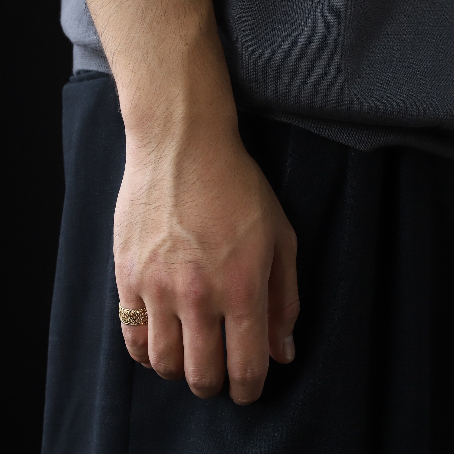 【VINTAGE】TIFFANY&Co. 18k Gold Woven Mesh Ring