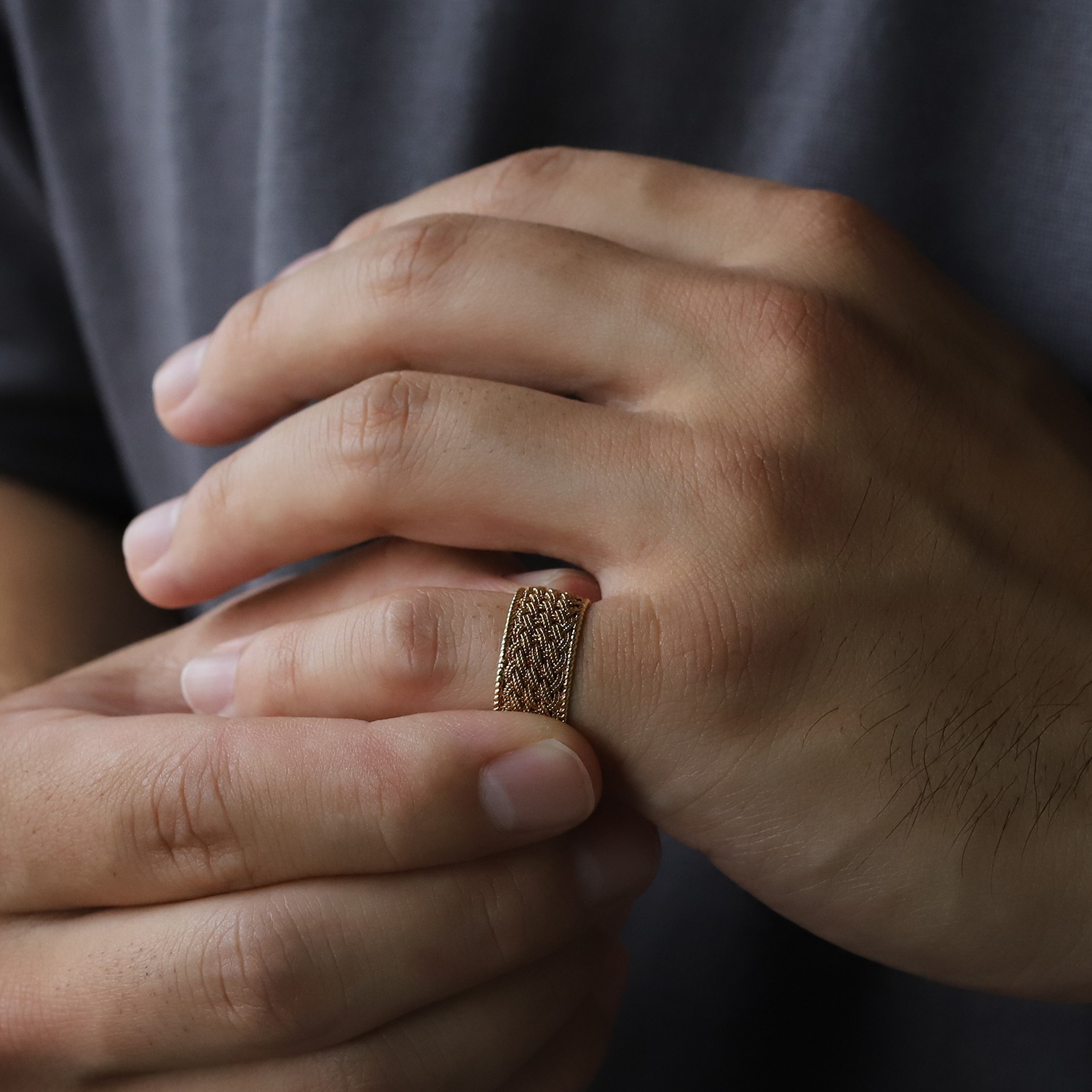 【VINTAGE】TIFFANY&Co. 18k Gold Woven Mesh Ring