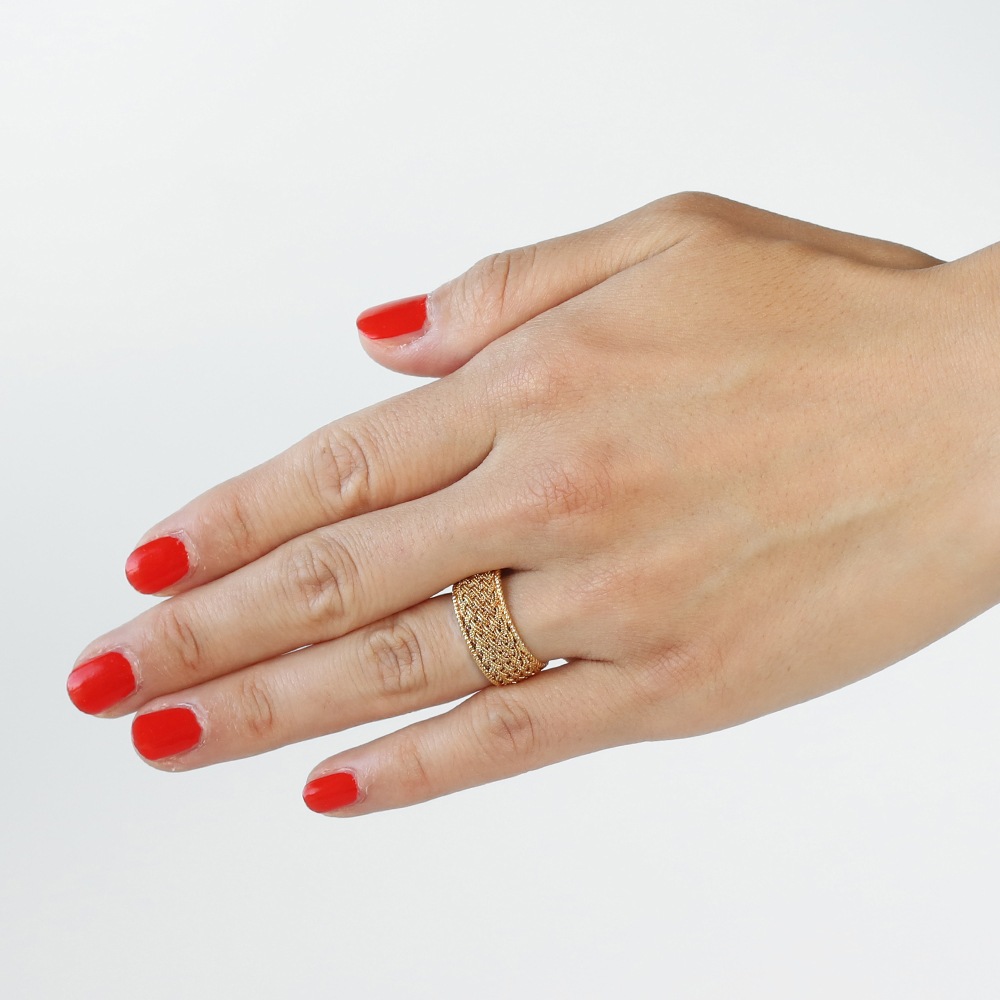 【VINTAGE】TIFFANY&Co. 18k Gold Woven Mesh Ring