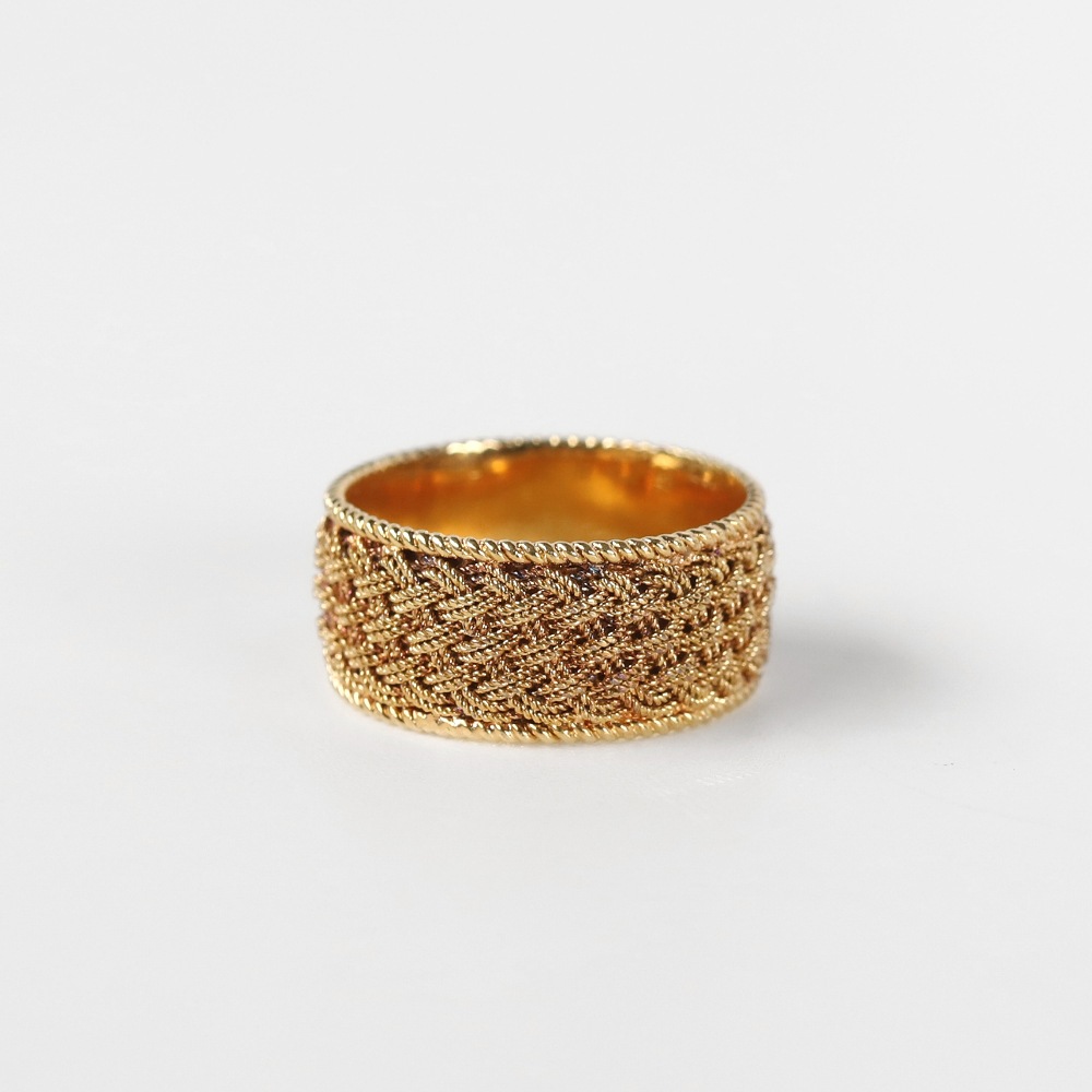 【VINTAGE】TIFFANY&Co. 18k Gold Woven Mesh Ring