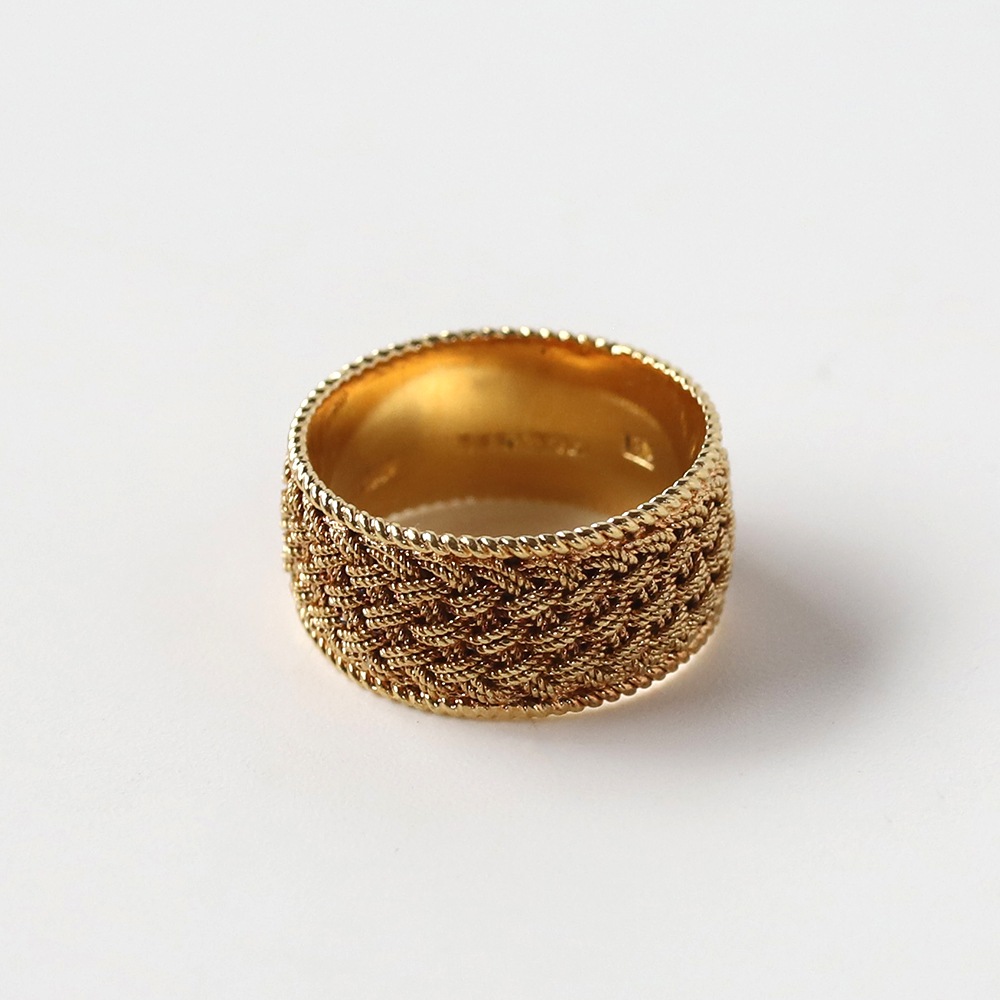 【VINTAGE】TIFFANY&Co. 18k Gold Woven Mesh Ring