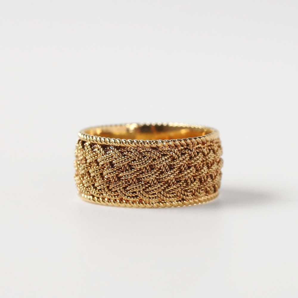 【VINTAGE】TIFFANY&Co. 18k Gold Woven Mesh Ring
