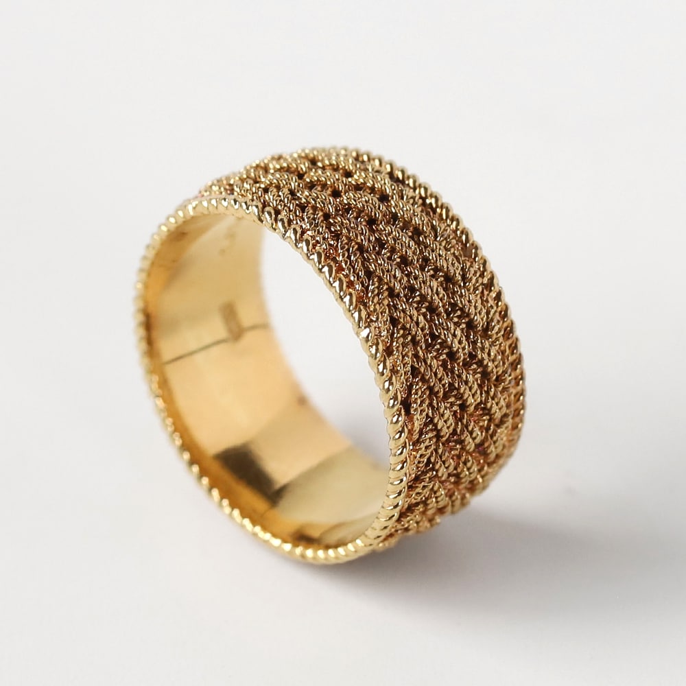 【VINTAGE】TIFFANY&Co. 18k Gold Woven Mesh Ring