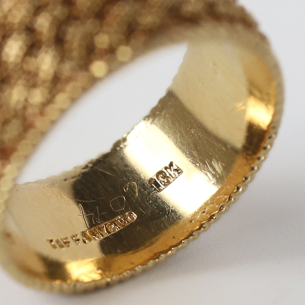 【VINTAGE】TIFFANY&Co. 18k Gold Woven Mesh Ring