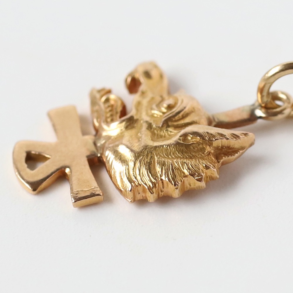 【VINTAGE】TIFFANY&Co. Yale University Wolf’s Head Secret Society Charm Necklace