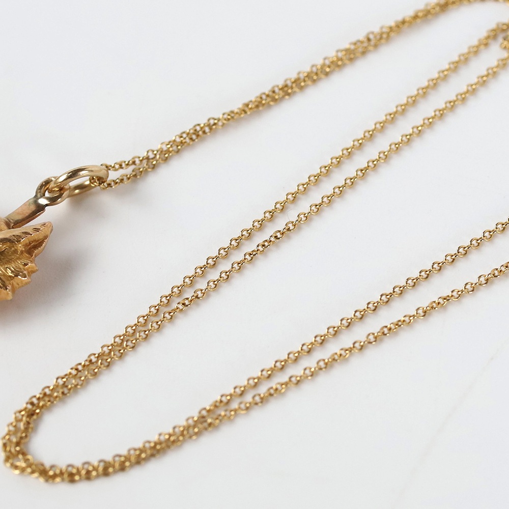 【VINTAGE】TIFFANY&Co. Yale University Wolf’s Head Secret Society Charm Necklace