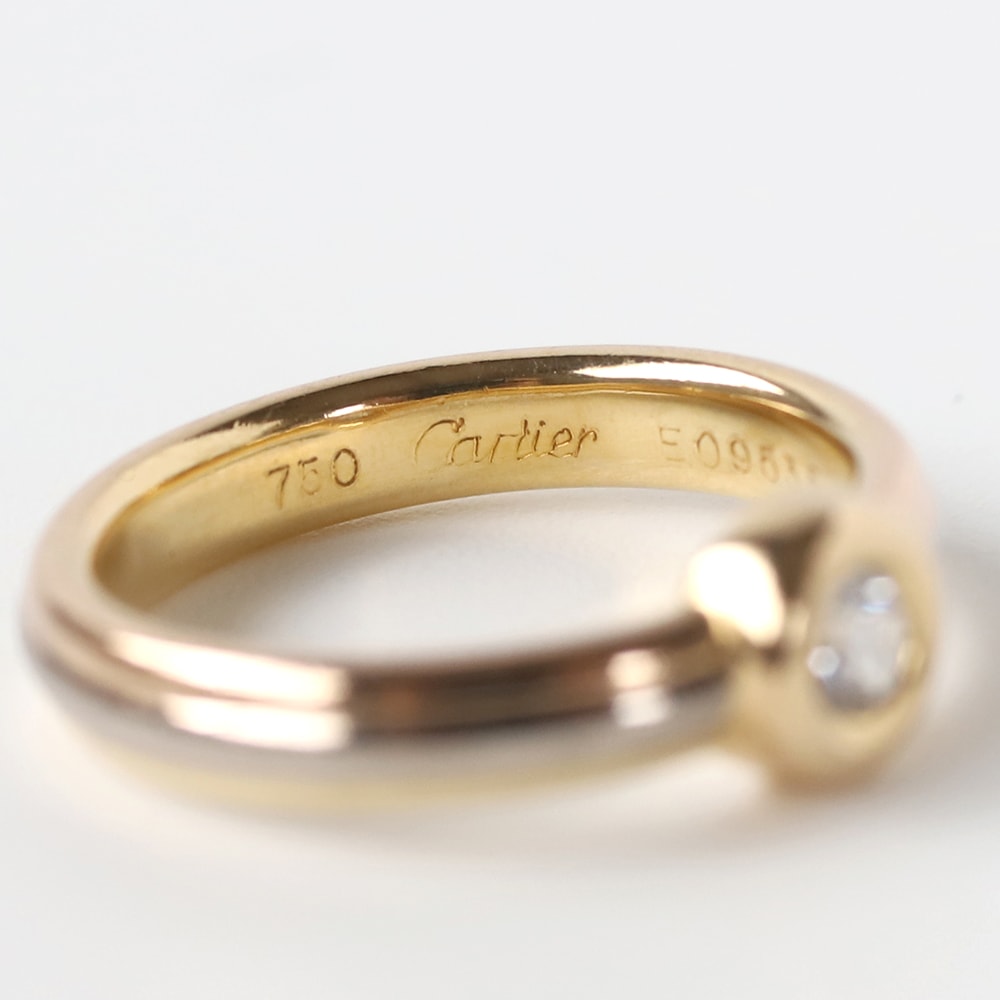 CARTIER カルティエ リング モノストーン 1995  k18 750 CARTIER カルティエ リング モノストーン 1995 k18 750 - メルカリ