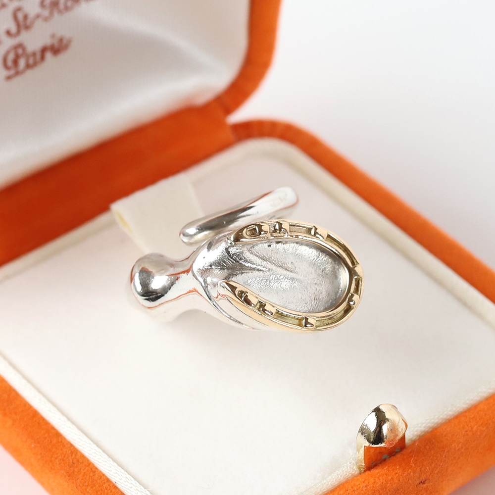 【VINTAGE】HERMES Horseshoe  Ring 