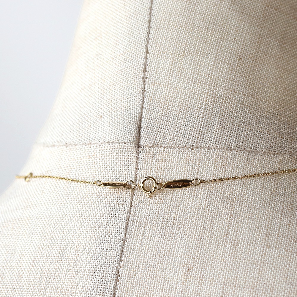 【VINTAGE】TIFFANY&Co. St.Christopher Medal Charm Necklace 14k YG