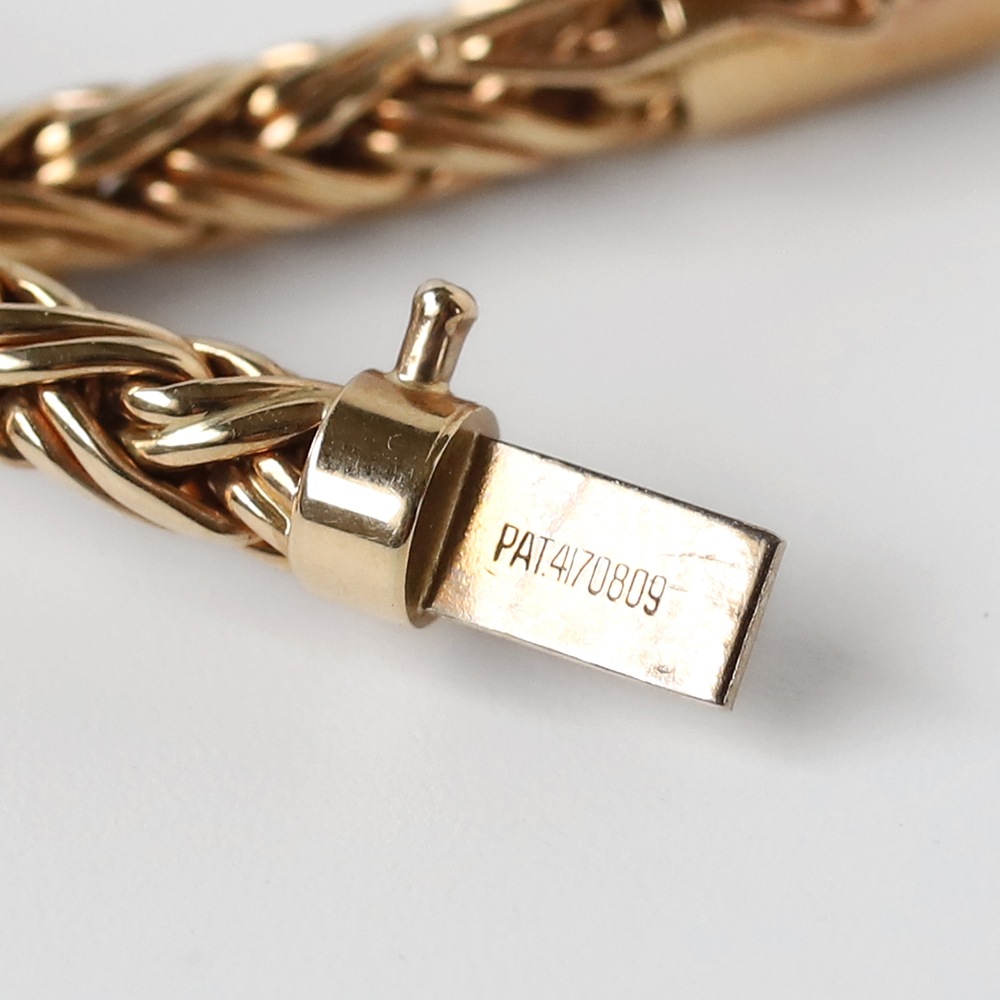 【1980s】TIFFANY&Co. Braid Chain Bracelet 14k YG