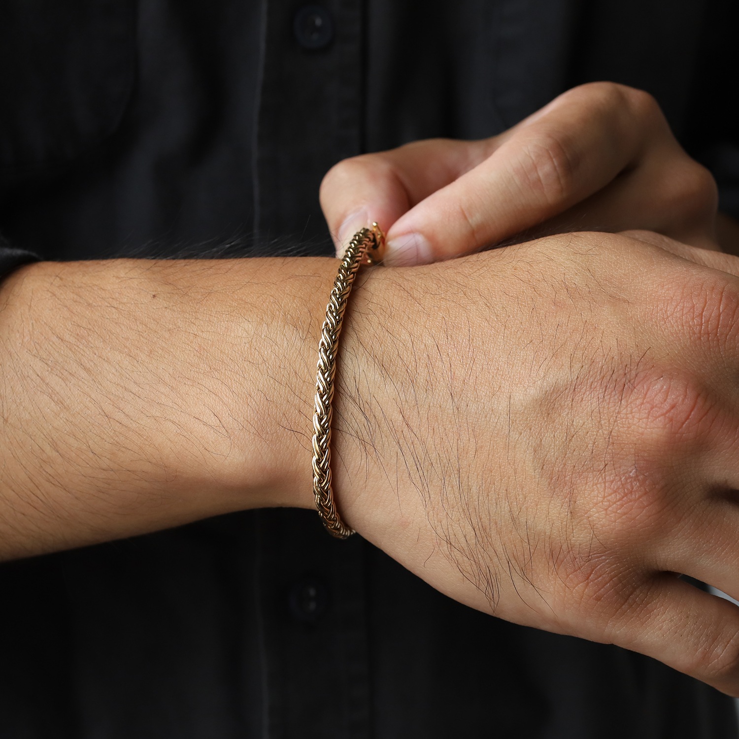 【1980s】TIFFANY&Co. Braid Chain Bracelet 14k YG