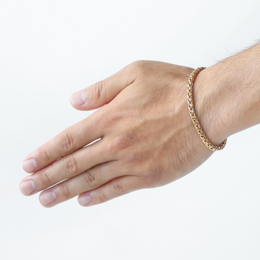 【1980s】TIFFANY&Co. Braid Chain Bracelet 14k YG