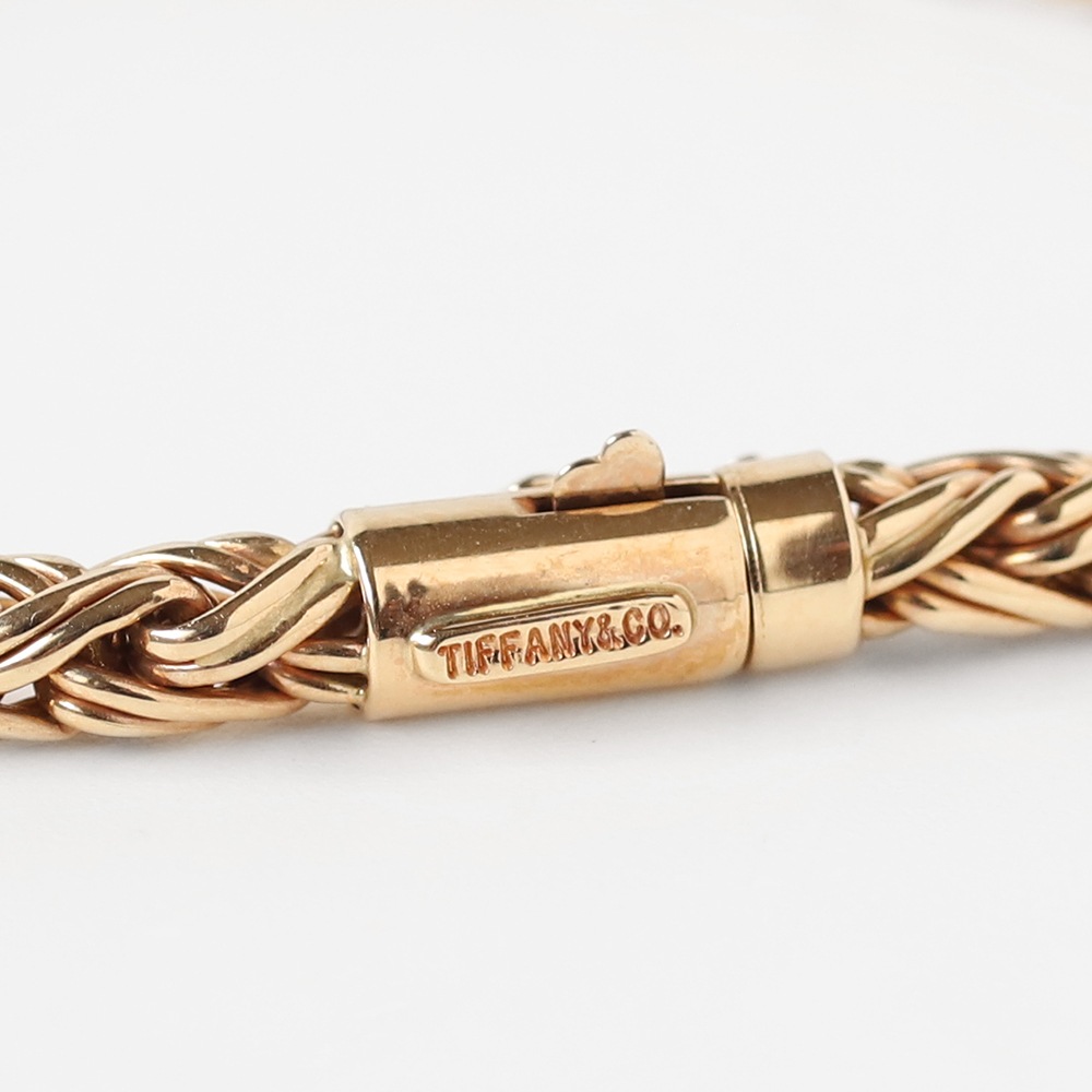 【1980s】TIFFANY&Co. Braid Chain Bracelet 14k YG