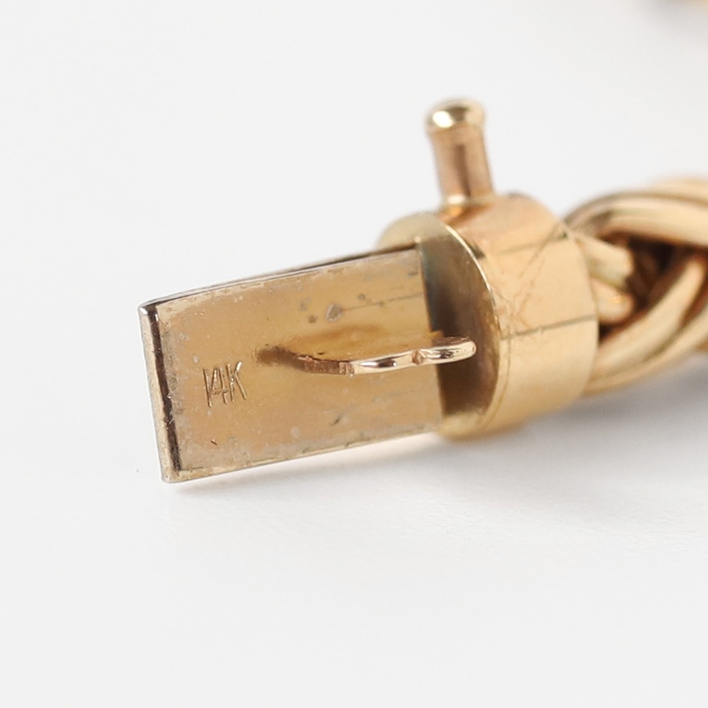 【1980s】TIFFANY&Co. Braid Chain Bracelet 14k YG