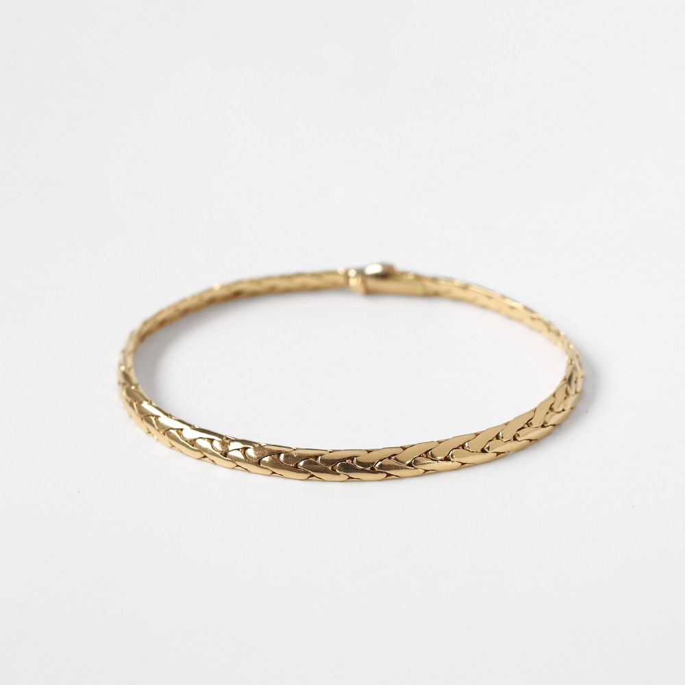 【VINTAGE】Cartier Woven Chain Bracelet 18k YG
