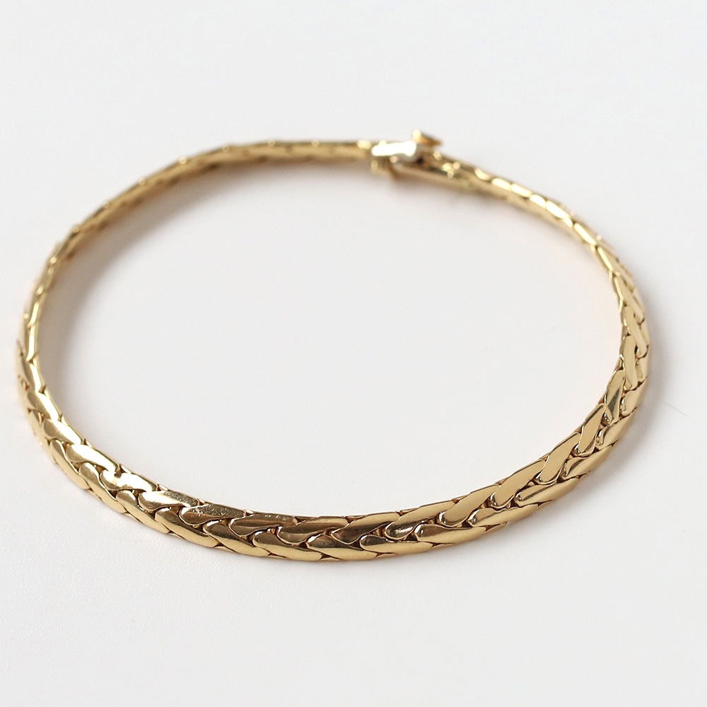 【VINTAGE】Cartier Woven Chain Bracelet 18k YG