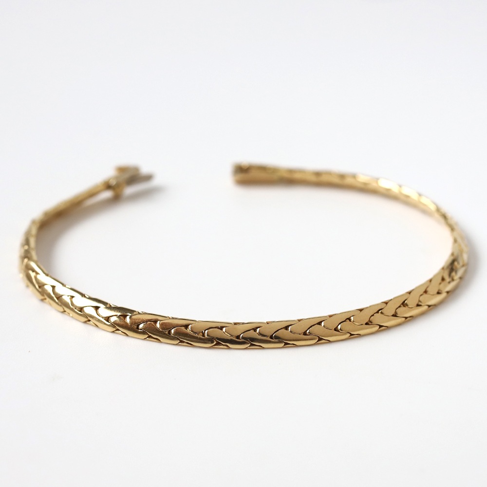 【VINTAGE】Cartier Woven Chain Bracelet 18k YG