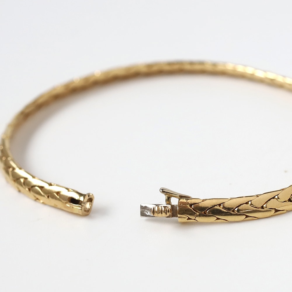 【VINTAGE】Cartier Woven Chain Bracelet 18k YG