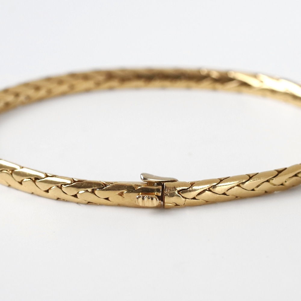 【VINTAGE】Cartier Woven Chain Bracelet 18k YG