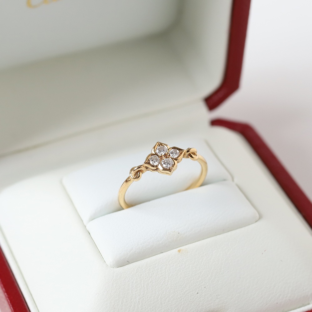 【VINTAGE】Cartier Hindu Diamond Ring 18k YG