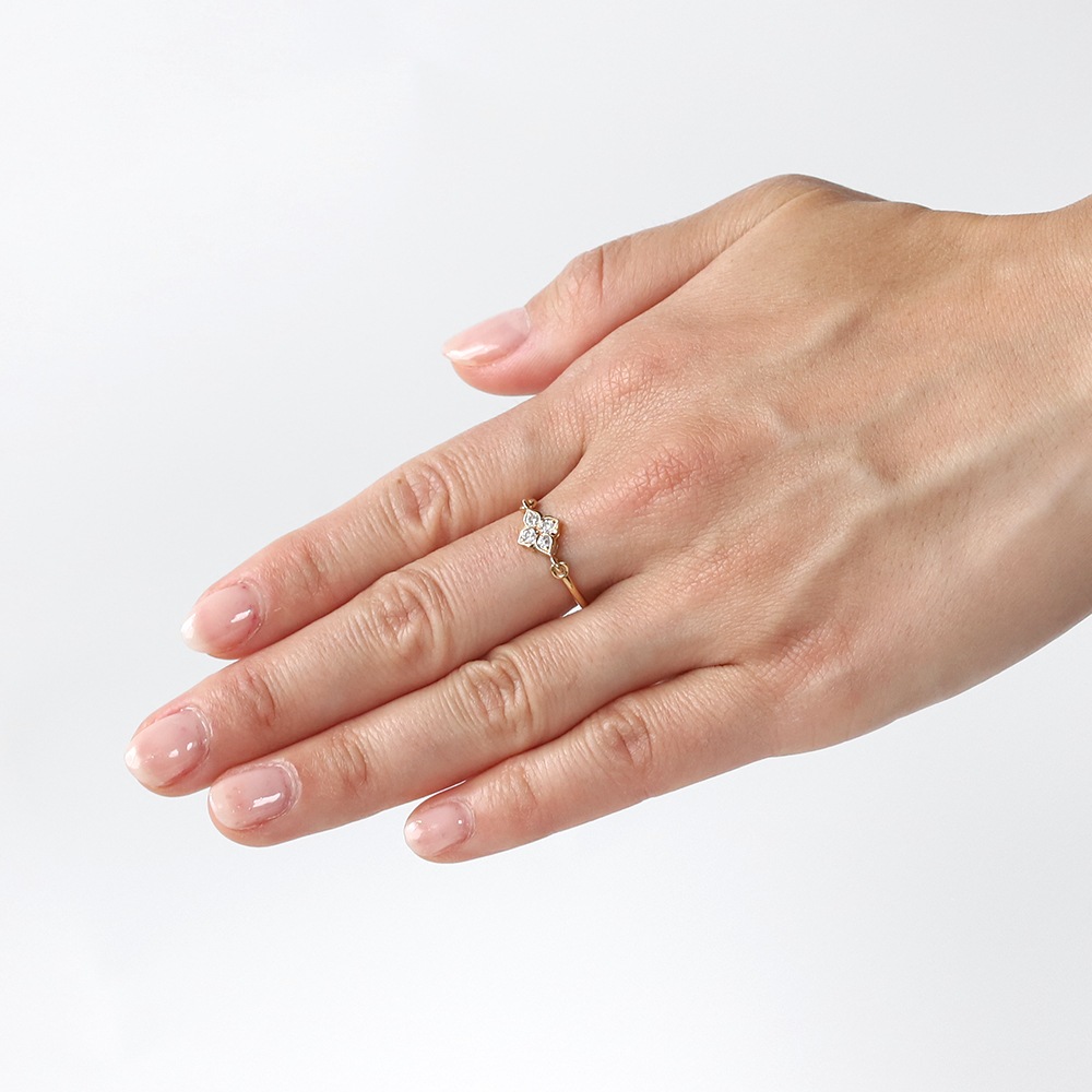 【VINTAGE】Cartier Hindu Diamond Ring 18k YG