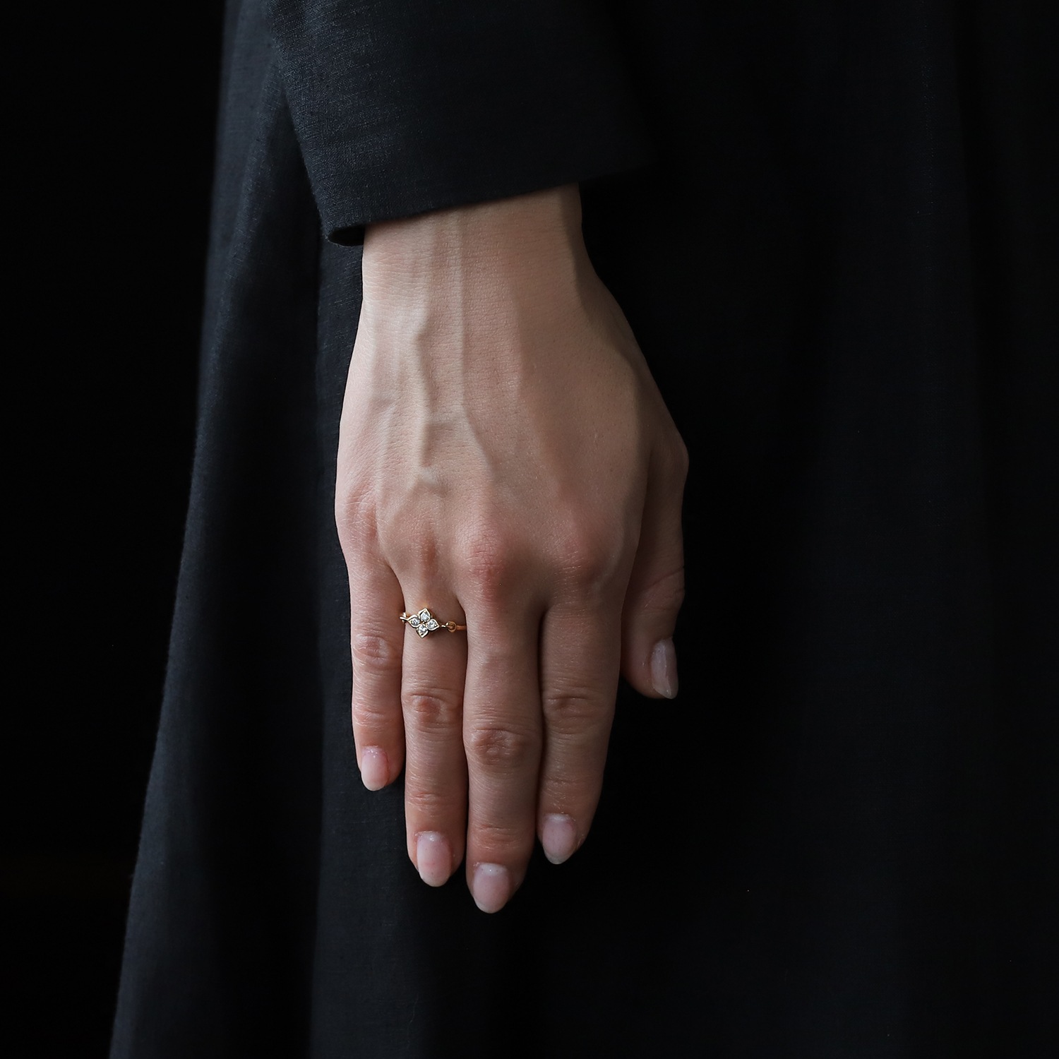 【VINTAGE】Cartier Hindu Diamond Ring 18k YG