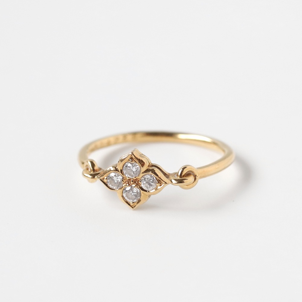 【VINTAGE】Cartier Hindu Diamond Ring 18k YG