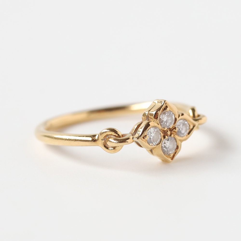 【VINTAGE】Cartier Hindu Diamond Ring 18k YG