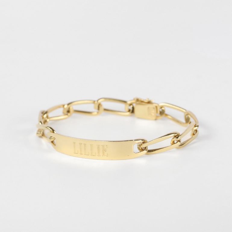 【VINTAGE】Cartier 18k Gold ID Bracelet