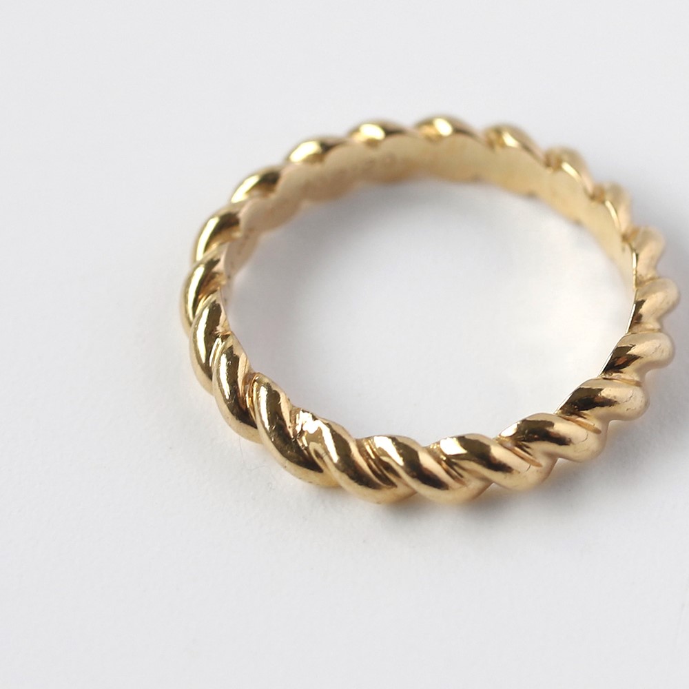 【VINTAGE】Van Cleef & Arpels 18k Gold Twist Ring