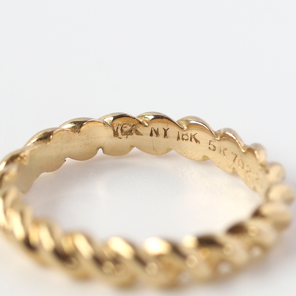 【VINTAGE】Van Cleef & Arpels 18k Gold Twist Ring