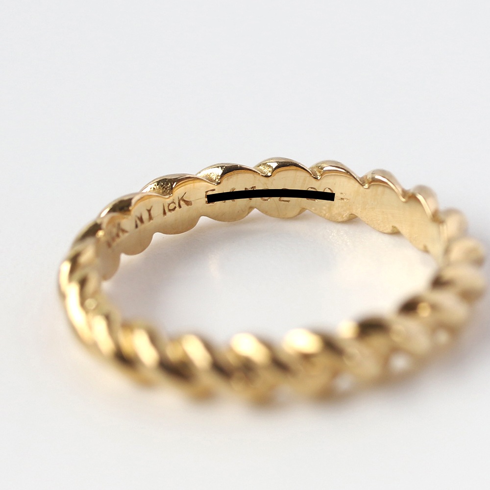 【VINTAGE】Van Cleef & Arpels 18k Gold Twist Ring