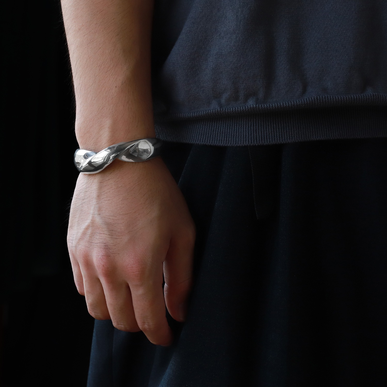 【1980s】TIFFANY&Co. Twist Modern Bracelet Made in France